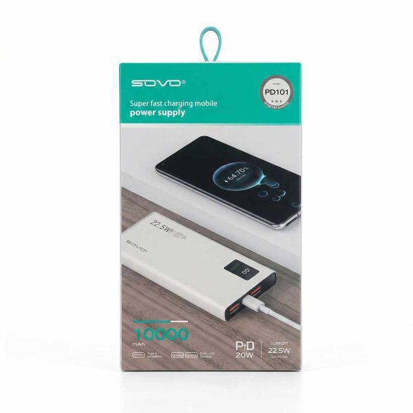 باور بانك SOVO PD101 سعة 10000mAh باور بانك SOVO PD101 سعة 10000mAh